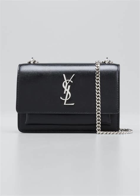 Saint Laurent Sunset Monogram YSL Small Calf Leather Wallet 